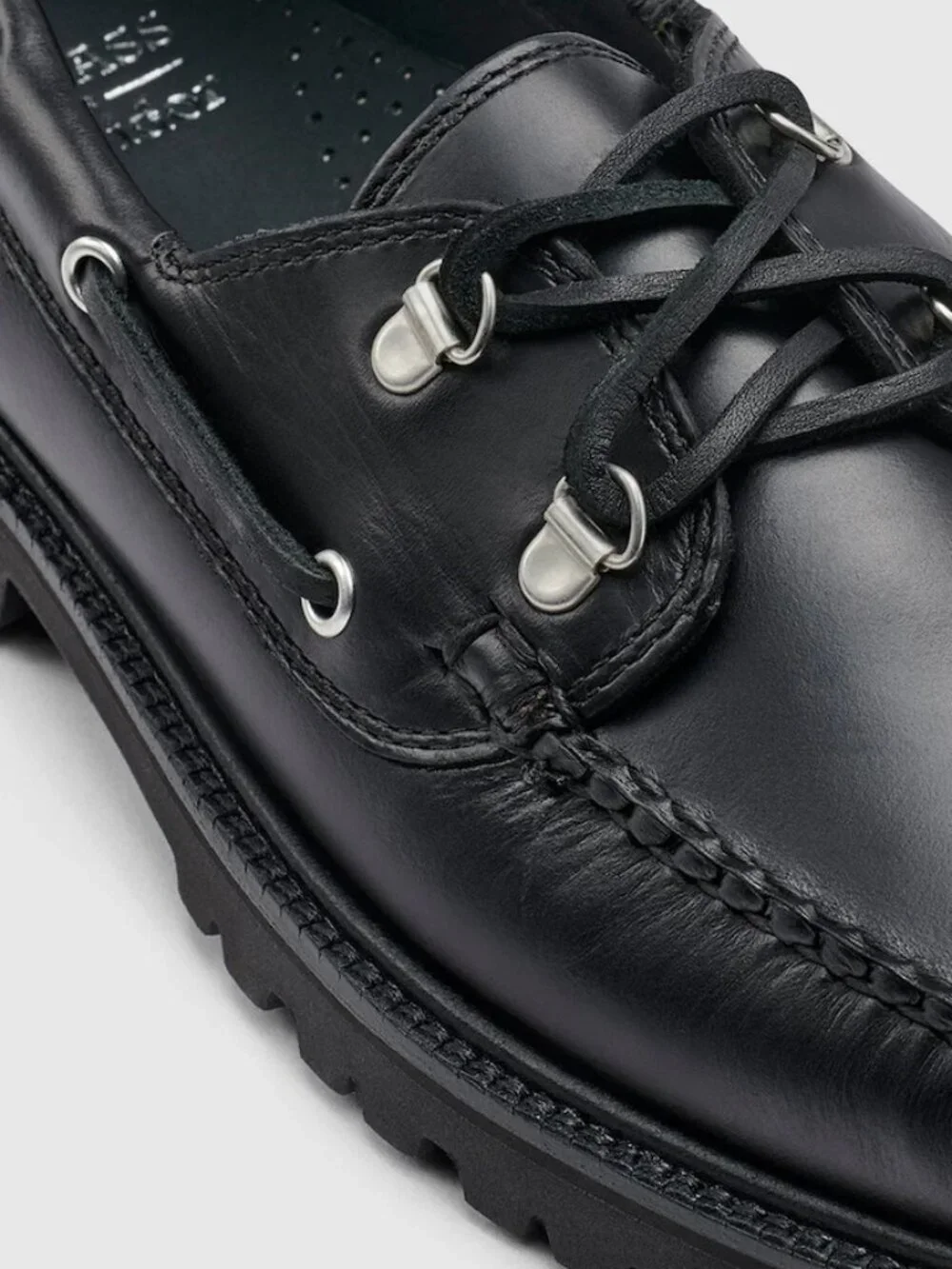 G.H. Bass x Corridor Hampton Black Boat Shoes in Size 10